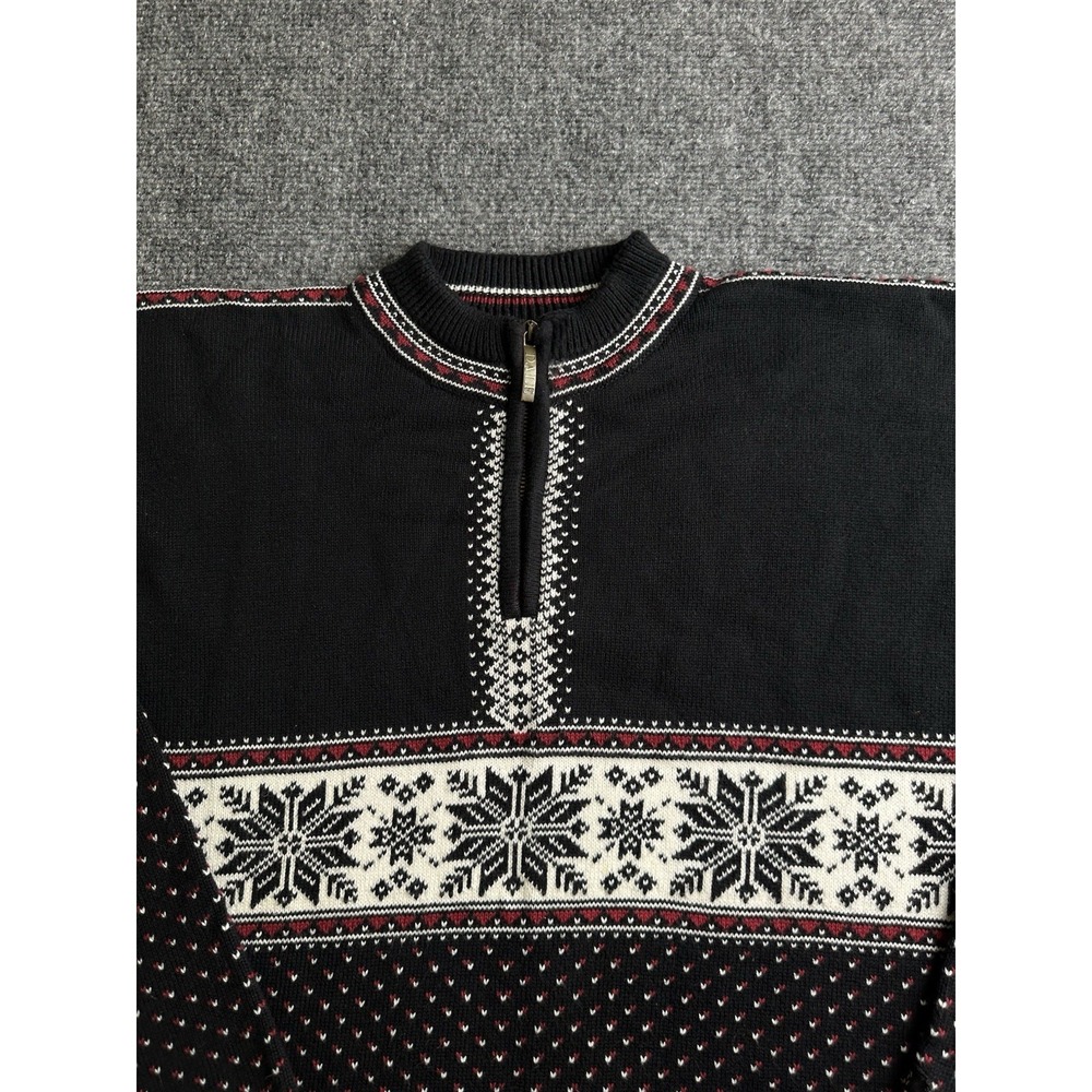 Mens Dale of Norway Nordic Fair Isle 1/4 Zip Sweater Made in Norway, Size M - Picture 2 of 8